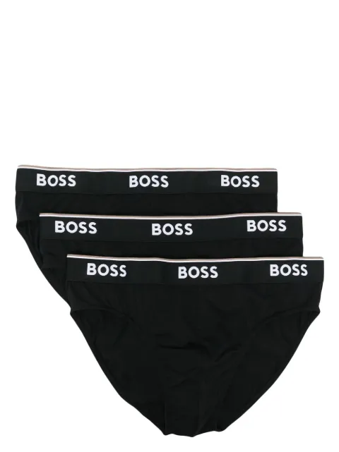 BOSS logo-waistband briefs set of 3