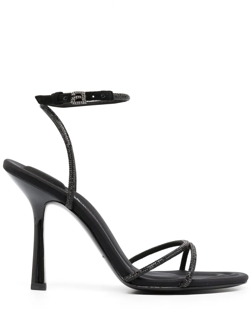 

Alexander Wang 115mm crystal-embellished open-toe sandals - Black