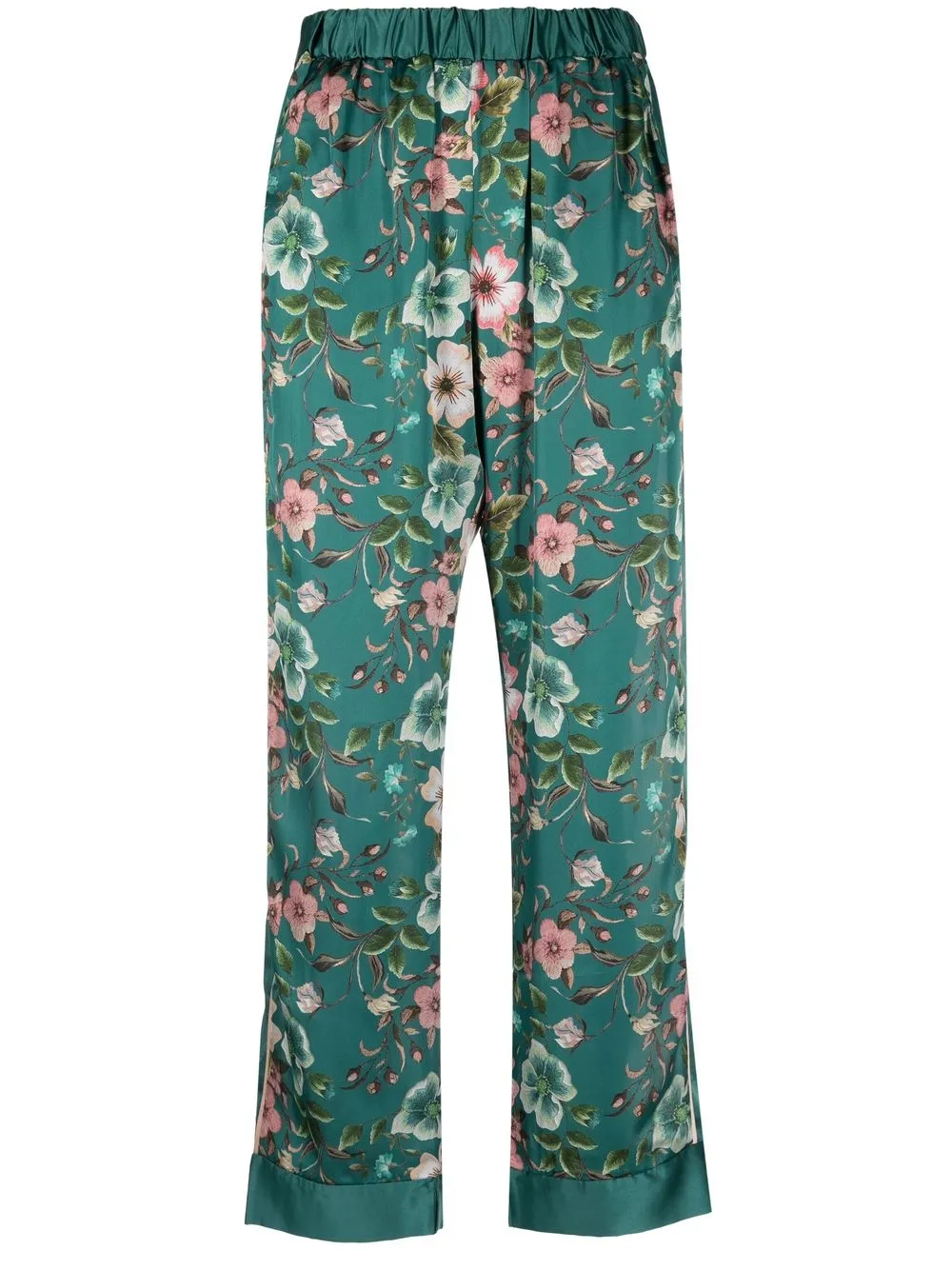 

LIU JO floral-print cropped trousers - Green