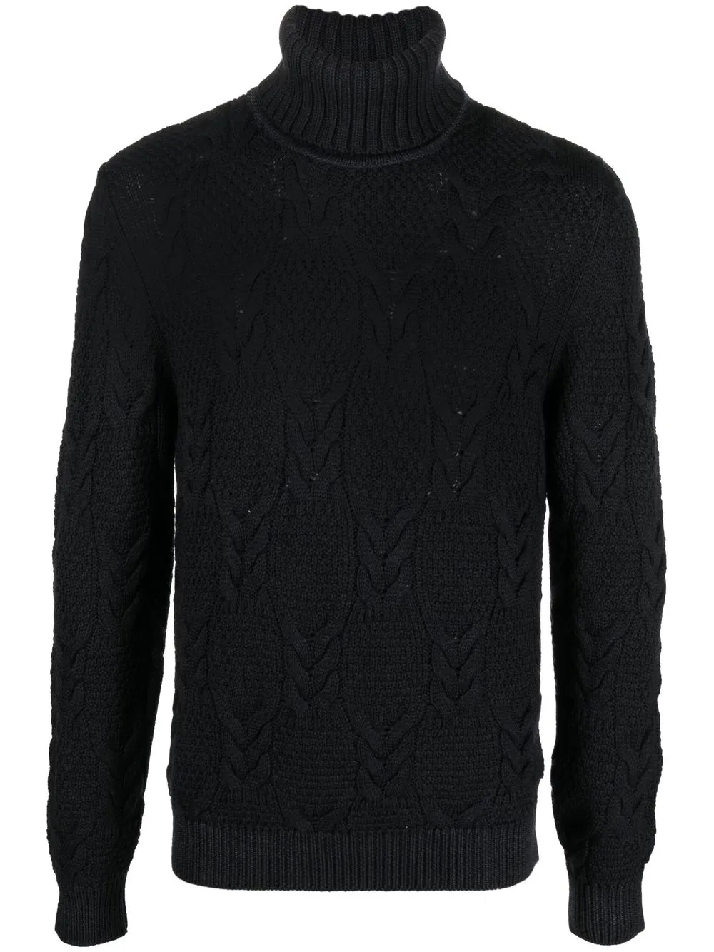 

Cenere GB cable-knit turtleneck jumper - Grey