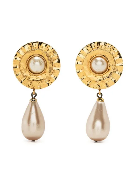CHANEL Pre-Owned 1980s clip-on drop earrings