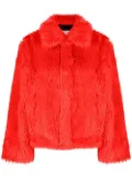 MSGM faux-fur jacket - Red