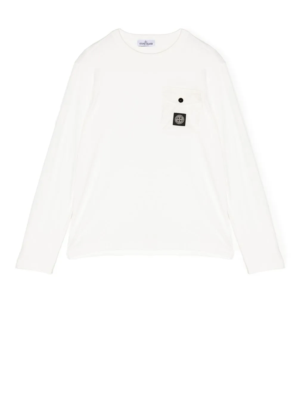 

Stone Island Junior Compass-patch long sleeve top - White