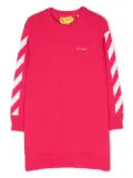 Off-White Kids Arrows-print long-sleeved T-shirt dress - Pink