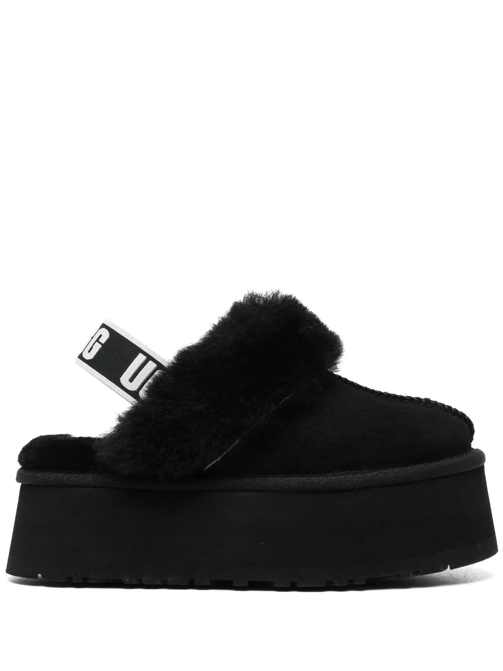 

UGG slippers Funkette con plataforma de 50mm - Negro