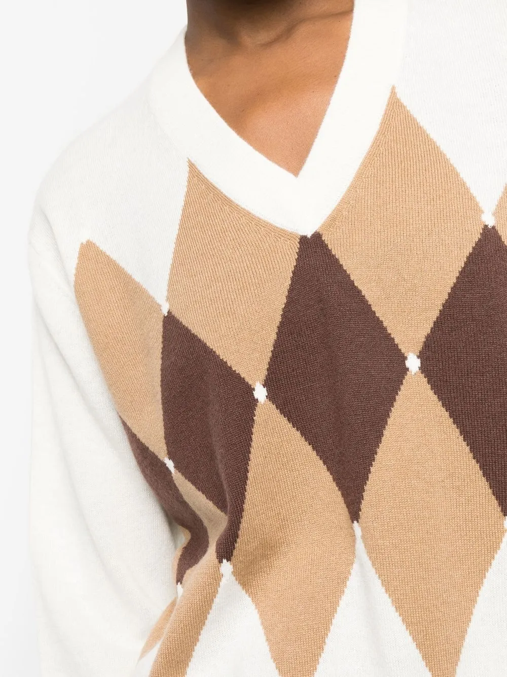 BALLANTYNE ARGYLE-KNIT JUMPER