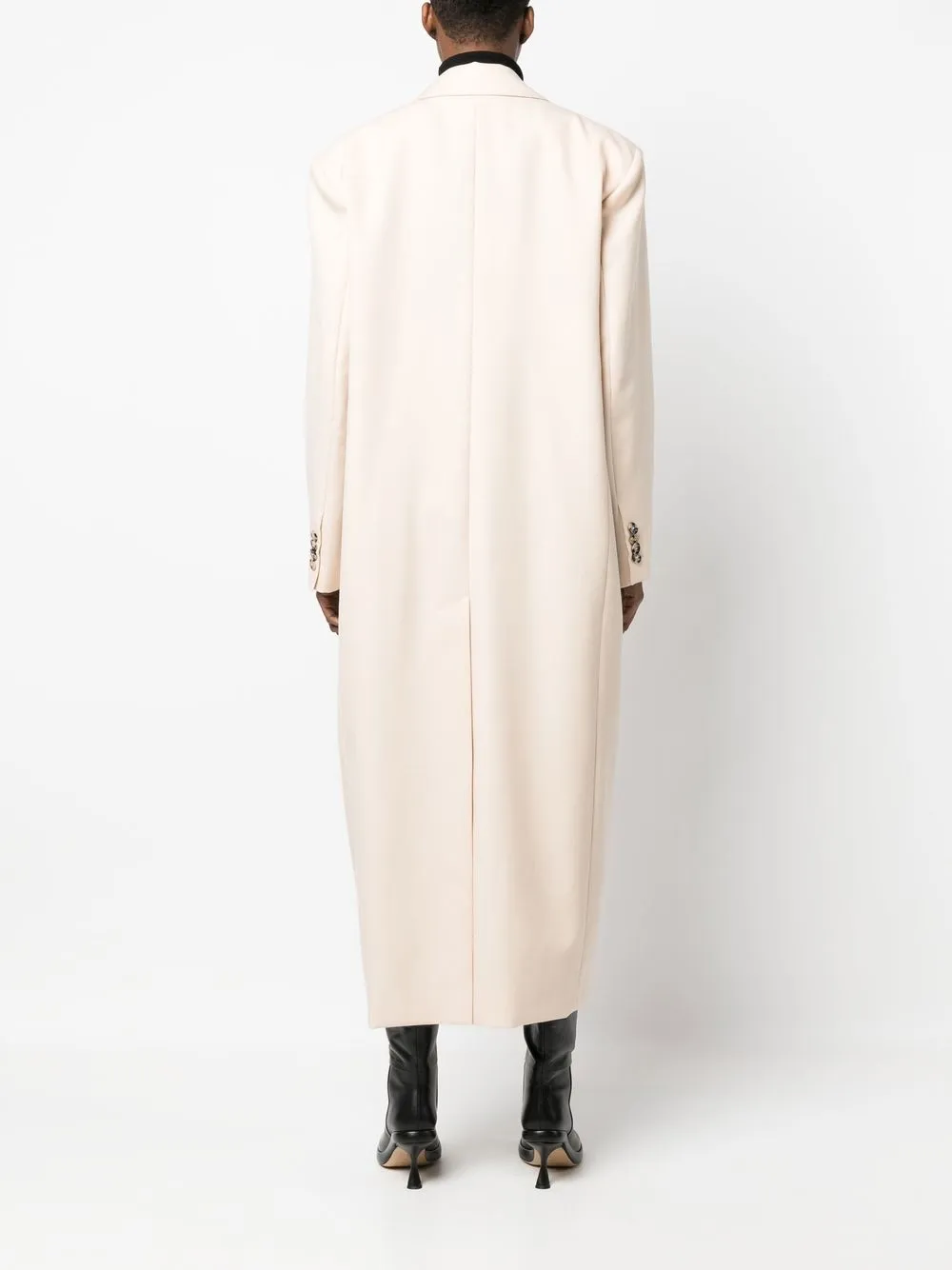 Giuseppe Di Morabito Long Wool Coat In Neutrals