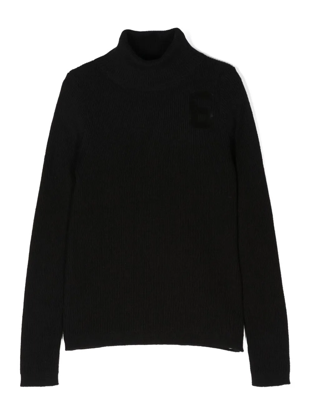 

MM6 Maison Margiela Kids suéter con estampado de número y cuello vuelto - Negro