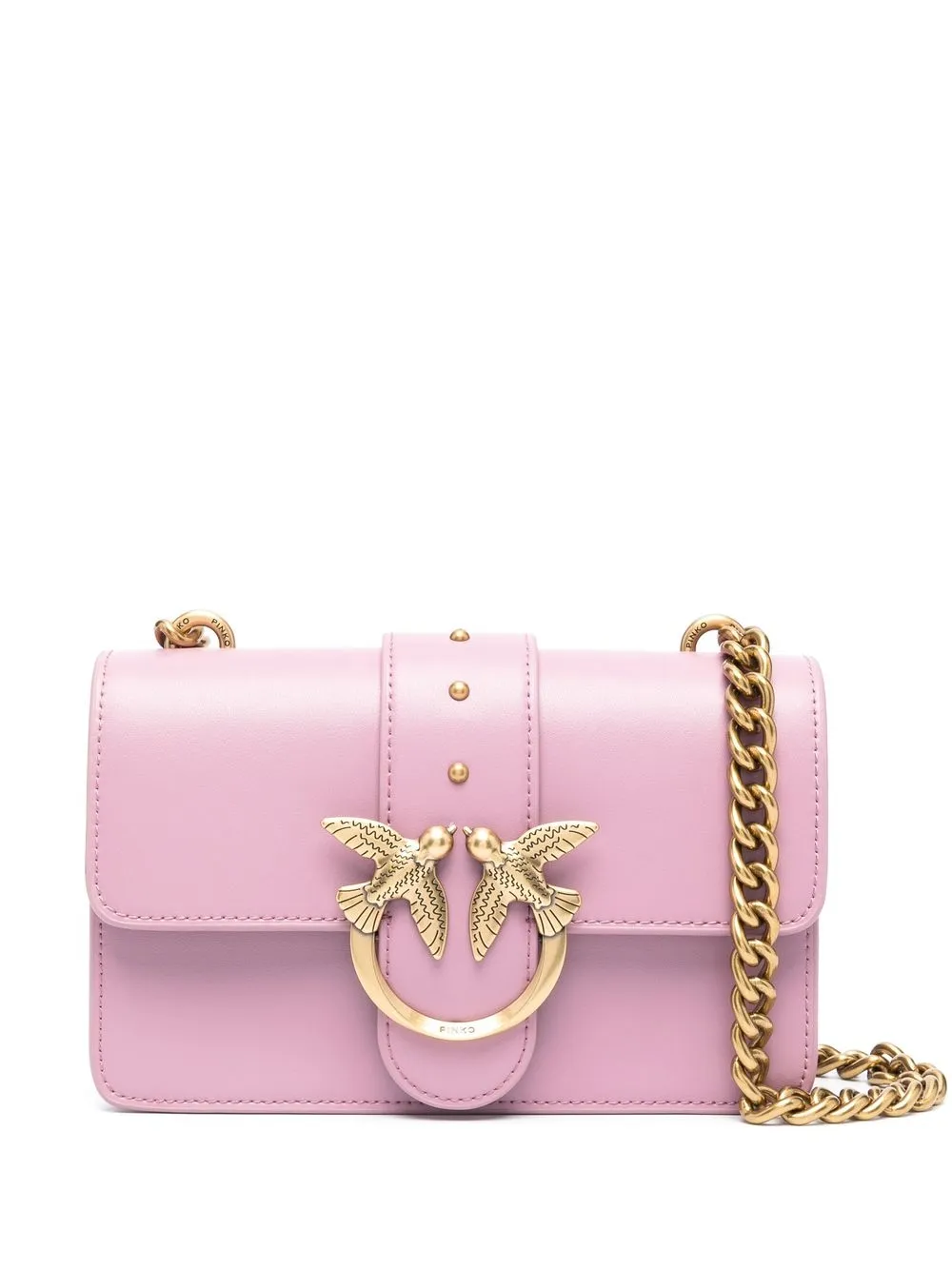 

PINKO logo-plaque leather satchel bag