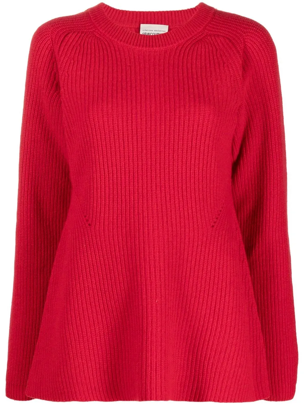 

Semicouture ribbed-knit crew-neck jumper - Red