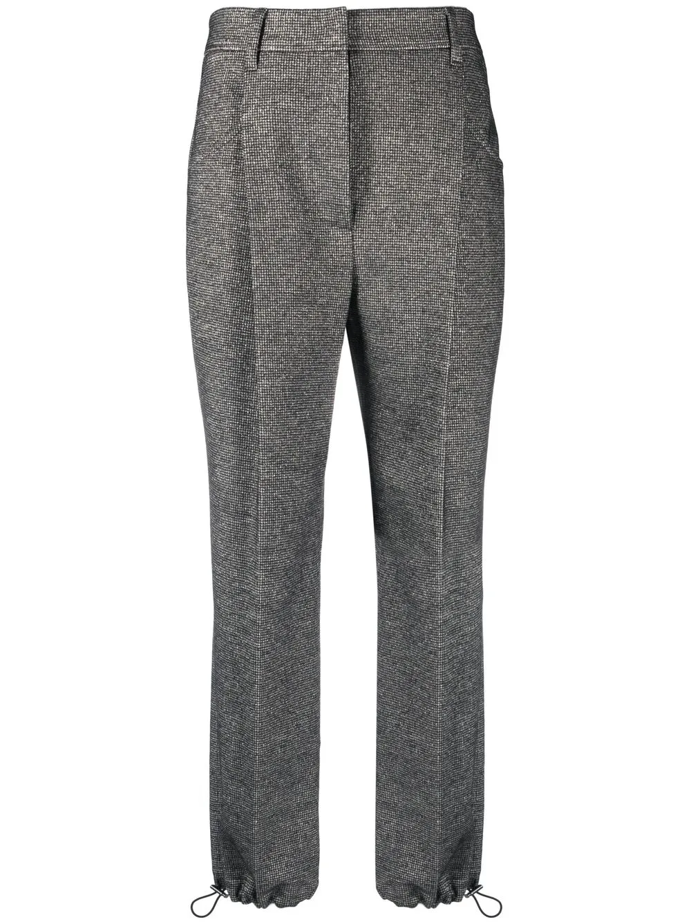 

Brunello Cucinelli drawstring-embellished tailored trousers - Black
