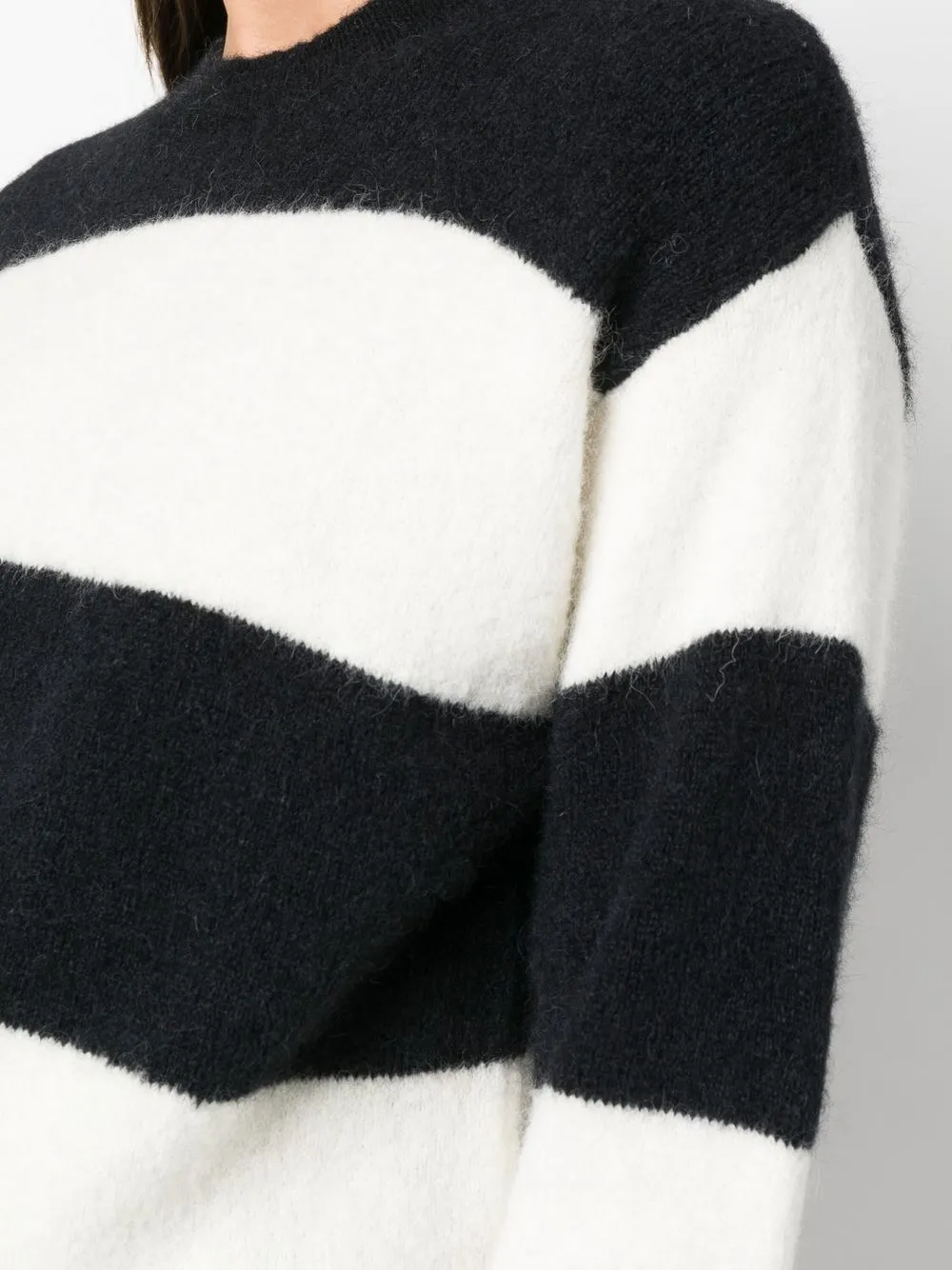 Apc Alice Horizontal-stripe Knitted Jumper In Schwarz