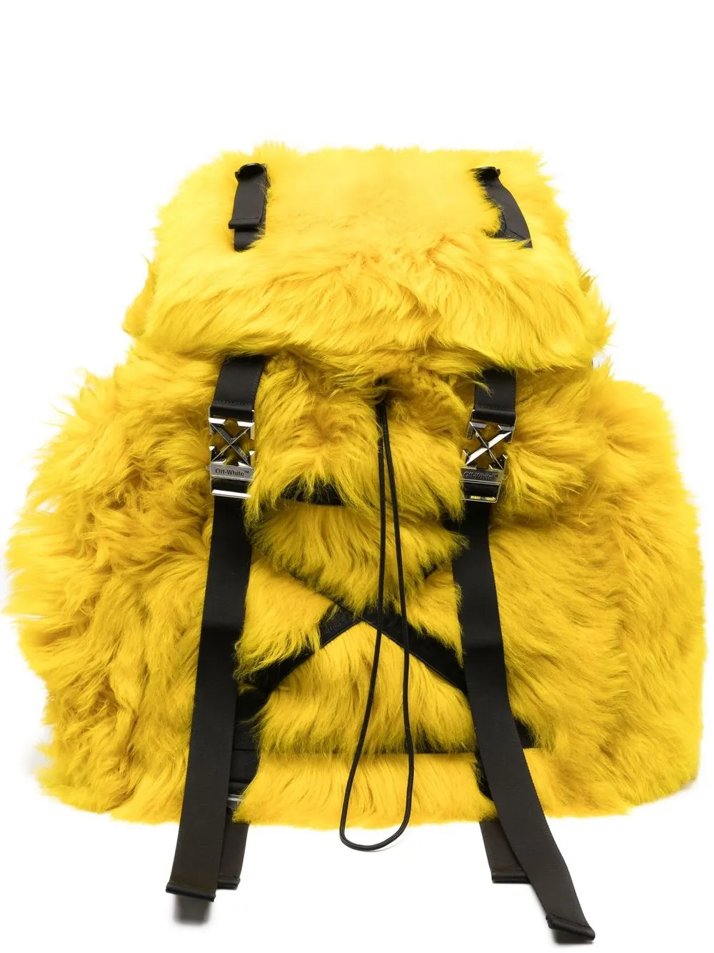 

Off-White lambfur flap backpack - Yellow