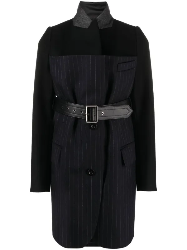 Sacai チョークストライプ ジャケット | ブラック | FARFETCH JP