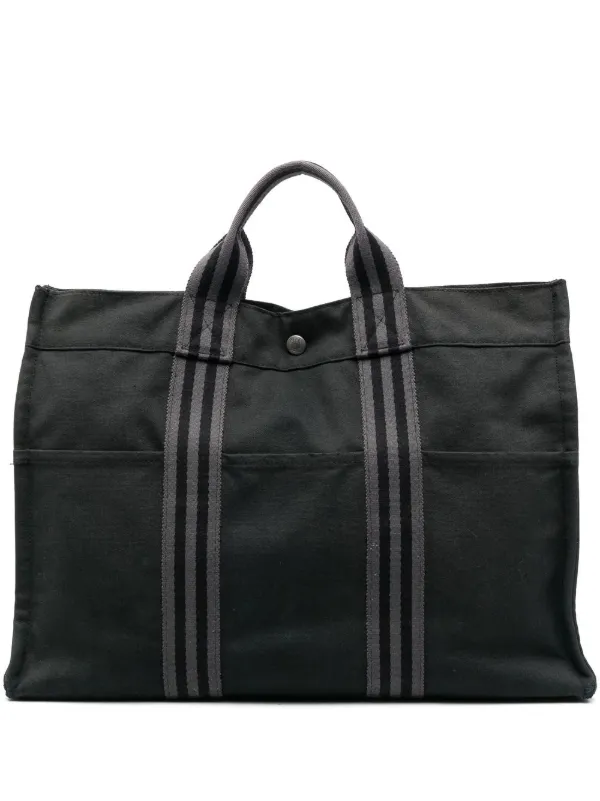 Hermès 1990 pre-owned Toto Canvas Tote Bag - Farfetch