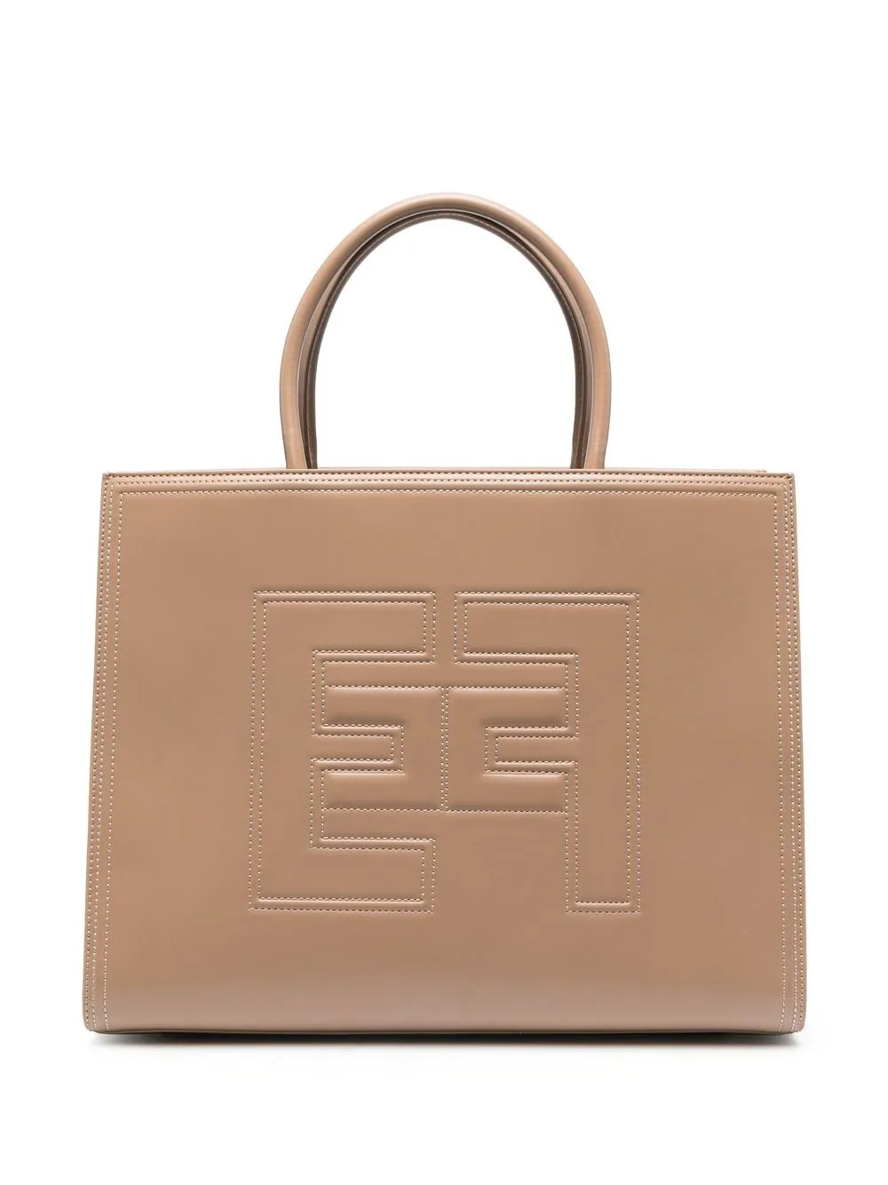 

Elisabetta Franchi tote con logo bordado - Neutro