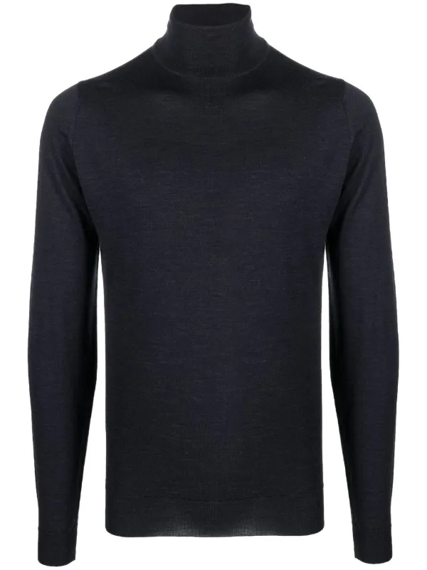 John Smedley Cherwell Roll Neck Jumper Grey FARFETCH IN
