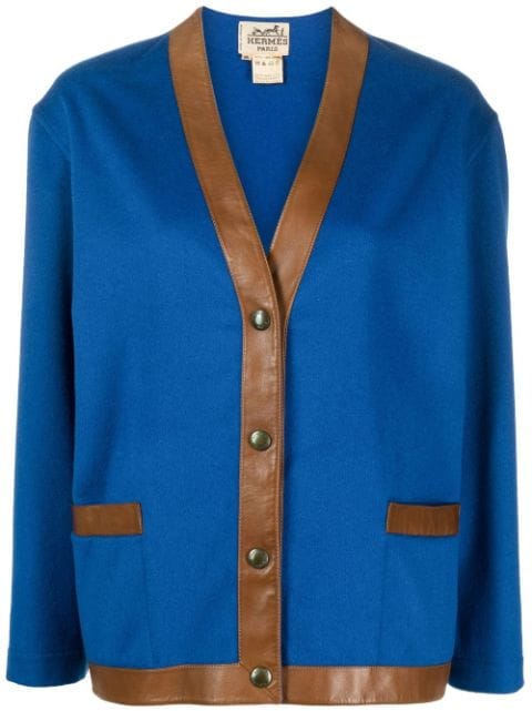 Hermès Pre-Owned 1970s V-neck wool jacket