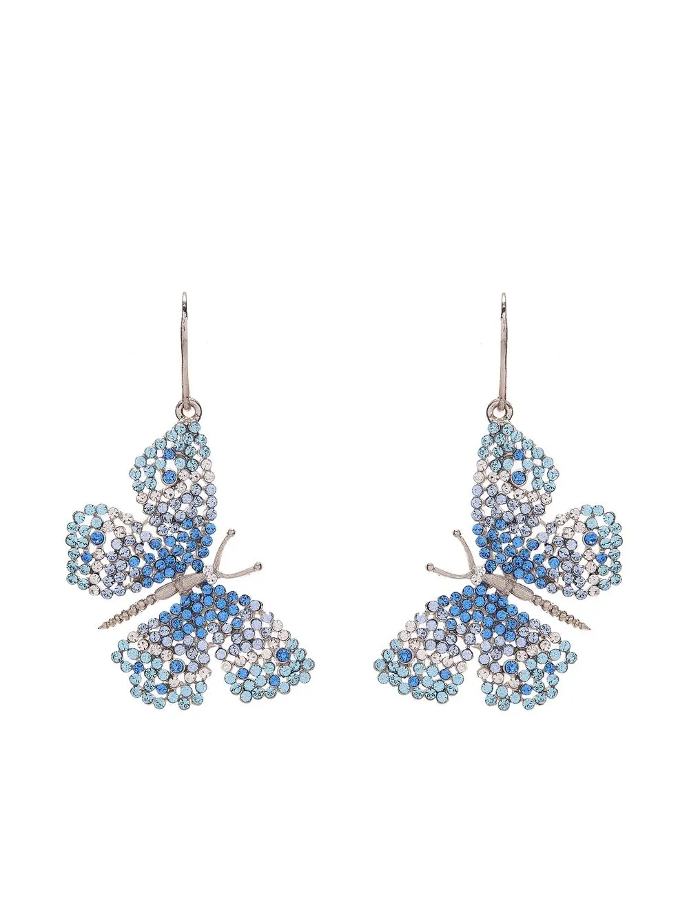 

Oscar de la Renta brass butterfly earrings - Blue