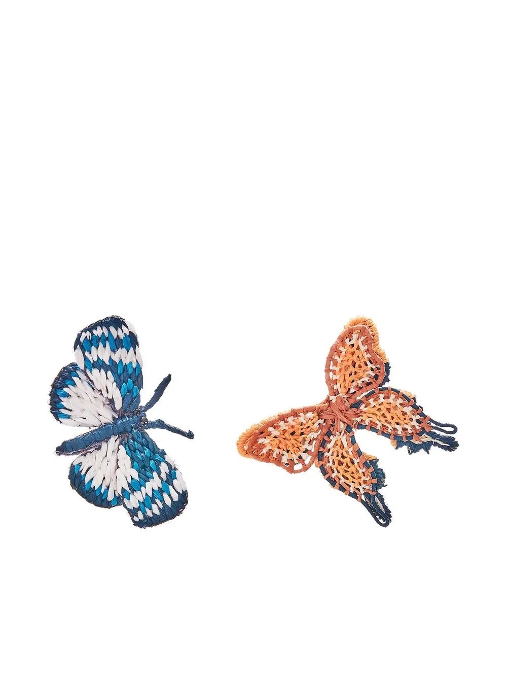 

Oscar de la Renta woven butterfly earrings - Blue