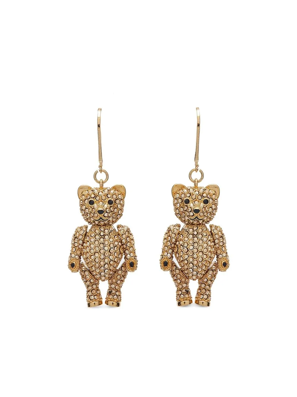

Oscar de la Renta crystal-embellished teddy earrings - Gold