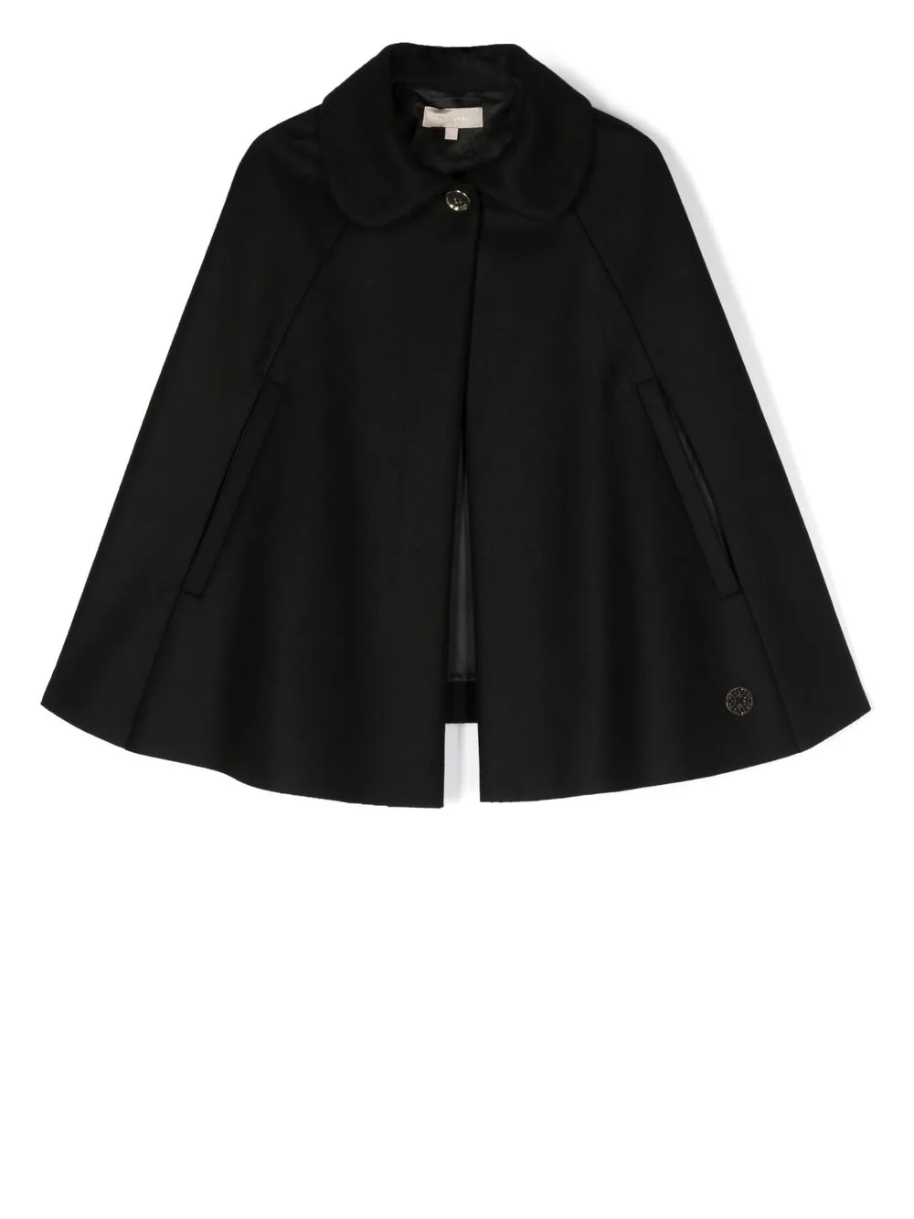 

ELIE SAAB JUNIOR draped cape coat - Black