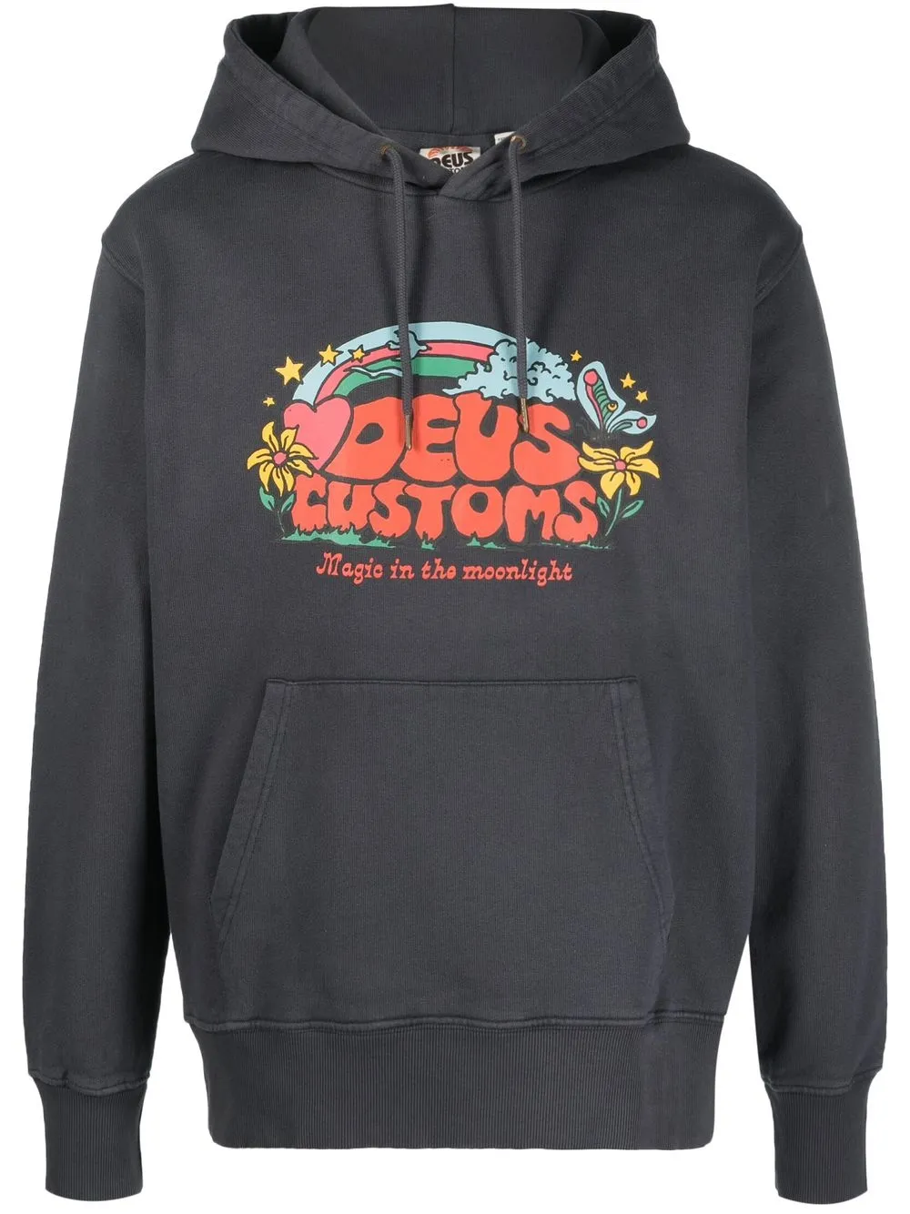 

Deus Ex Machina organic-cotton graphic-print hoodie - Grey