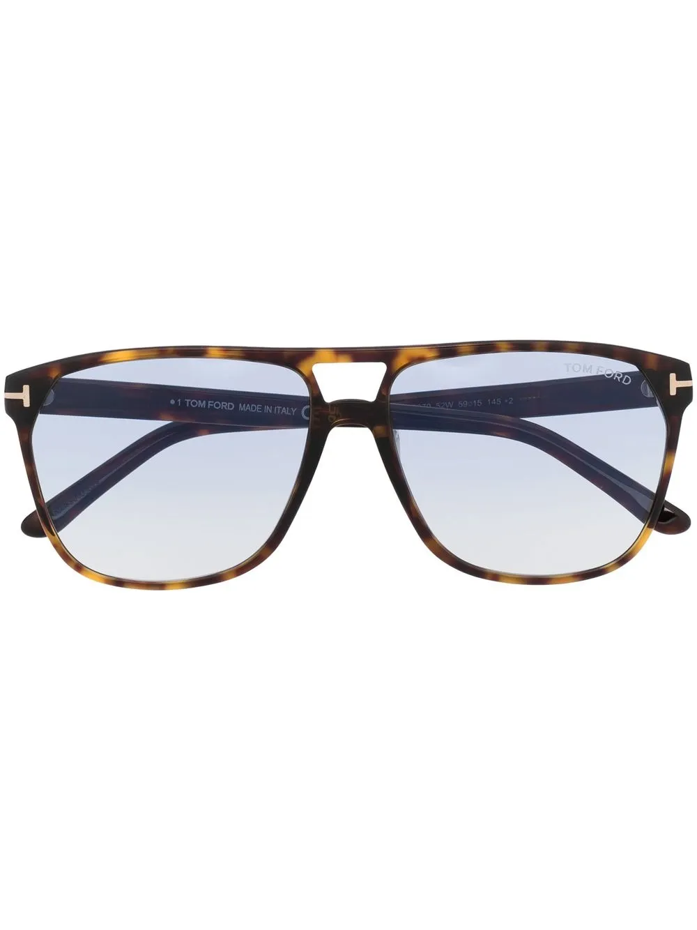 

TOM FORD Eyewear lentes de sol estilo piloto con efecto de carey - Marrón