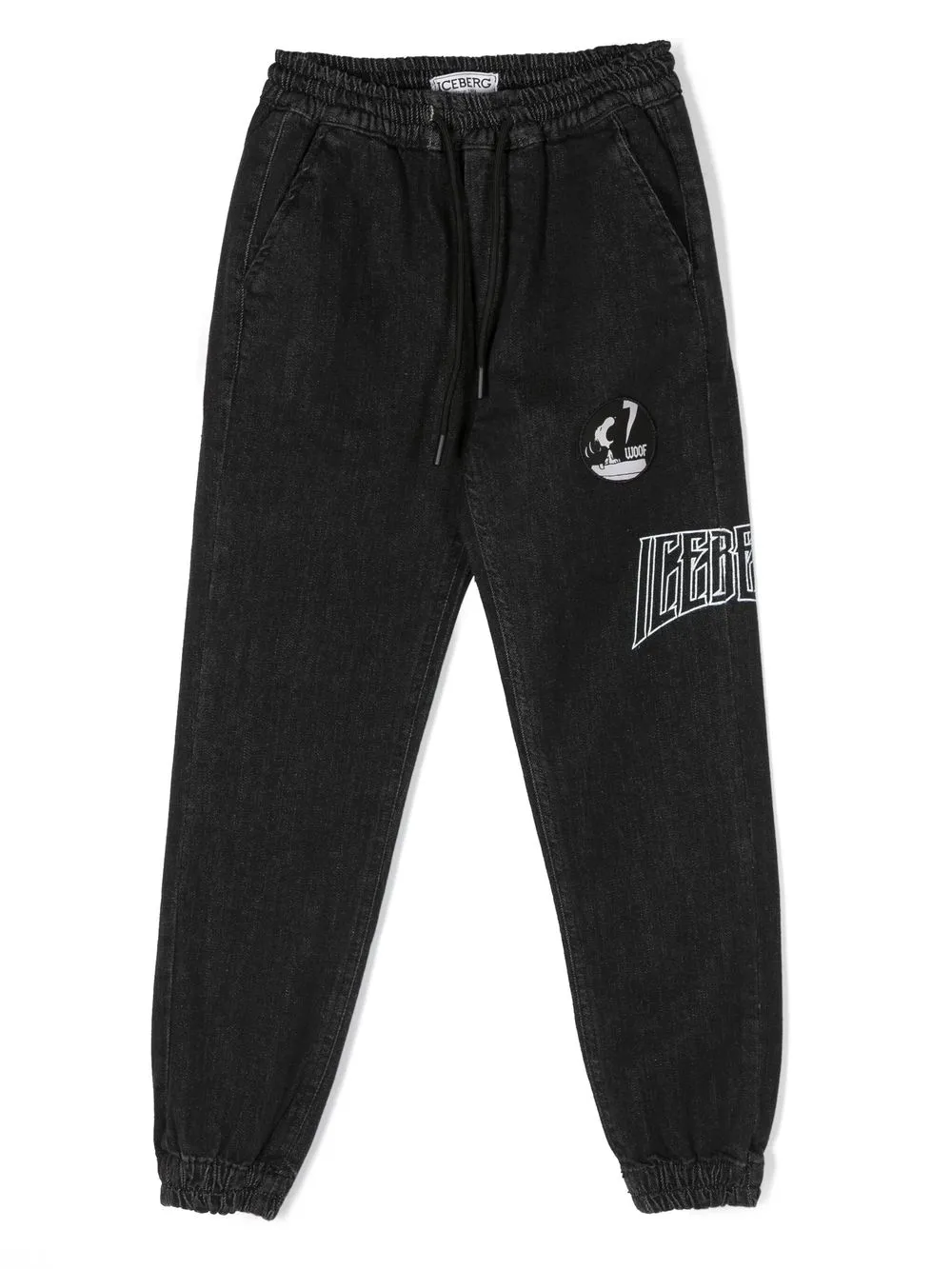 

Iceberg Kids logo-print drawstring track pants - Black