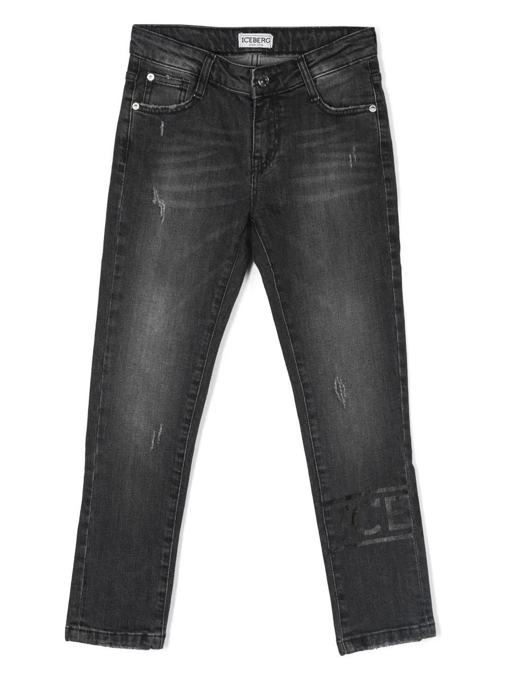 

Iceberg Kids straight-leg denim jeans - Black