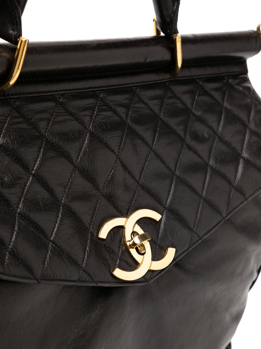 CHANEL 1990 quilted briefcase crossbody bag Women