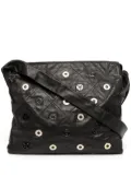 CHANEL Pre-Owned 2006-2008 large diamond-quilted eyelet-detailed shoulder bag - Black