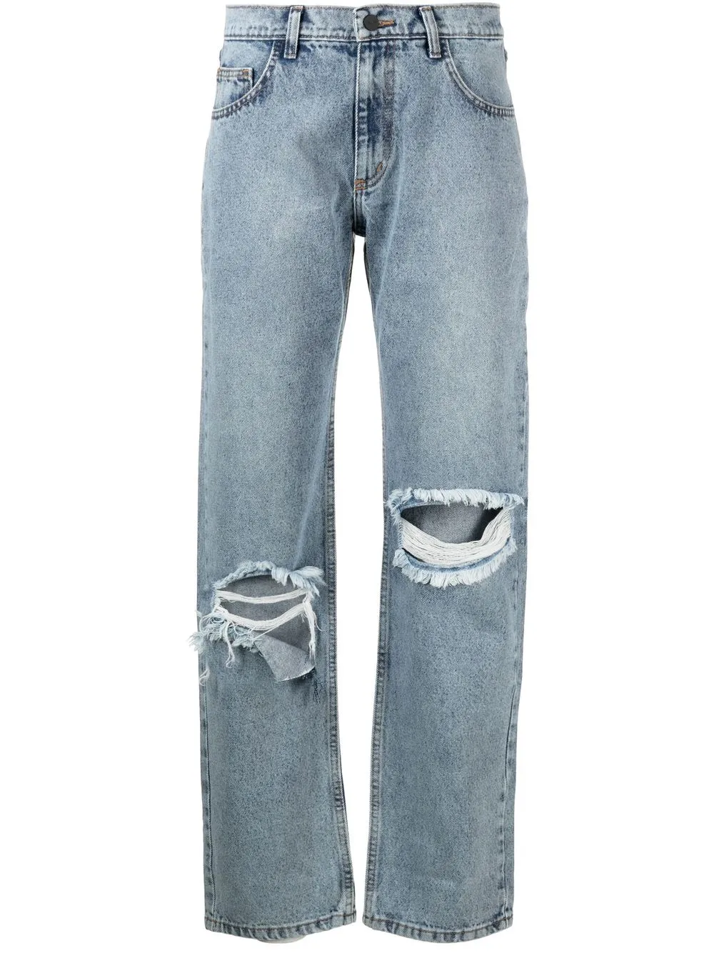 

The Mannei ripped straight-leg jeans - Blue