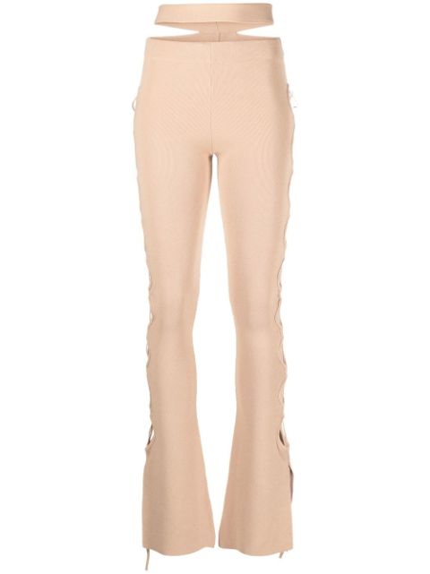 ANDREĀDAMO cut-out flared trousers