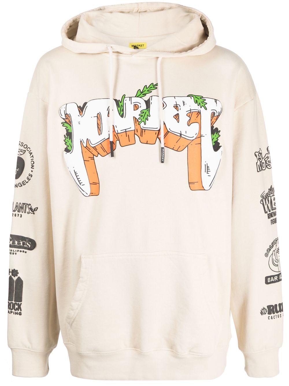 MARKET graphic-print cotton hoodie