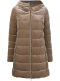 Geox velvet-effect padded jacket - Brown