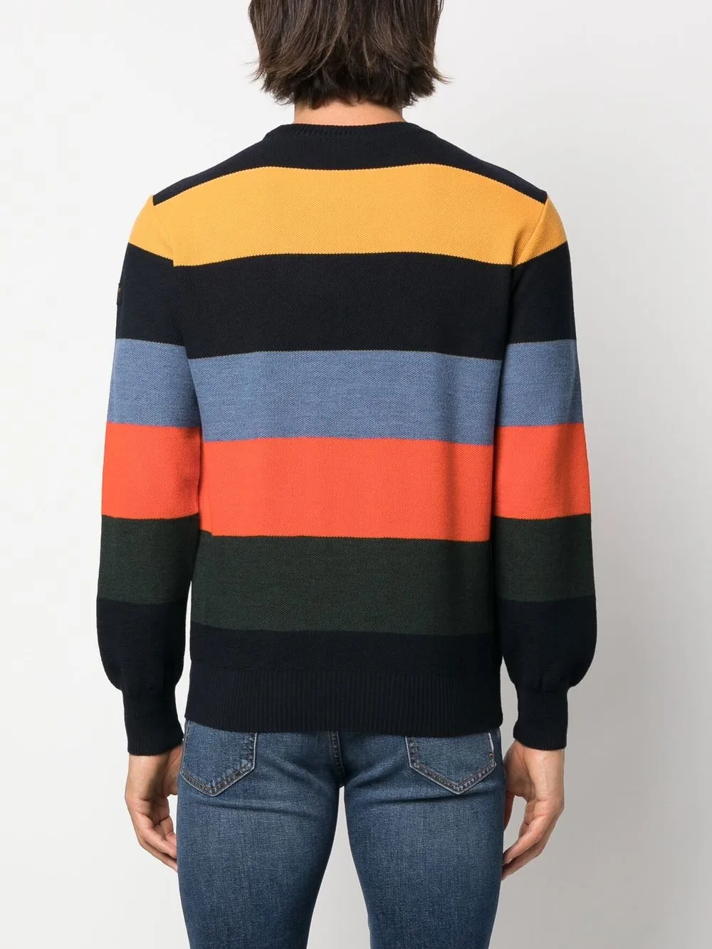 Paul Shark Striped colour block Wool Jumper Farfetch