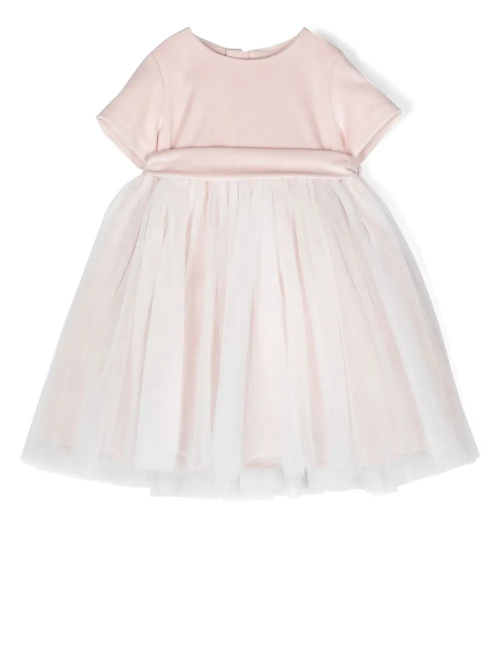 

Little Bear belted waist tulle dress - Rosado