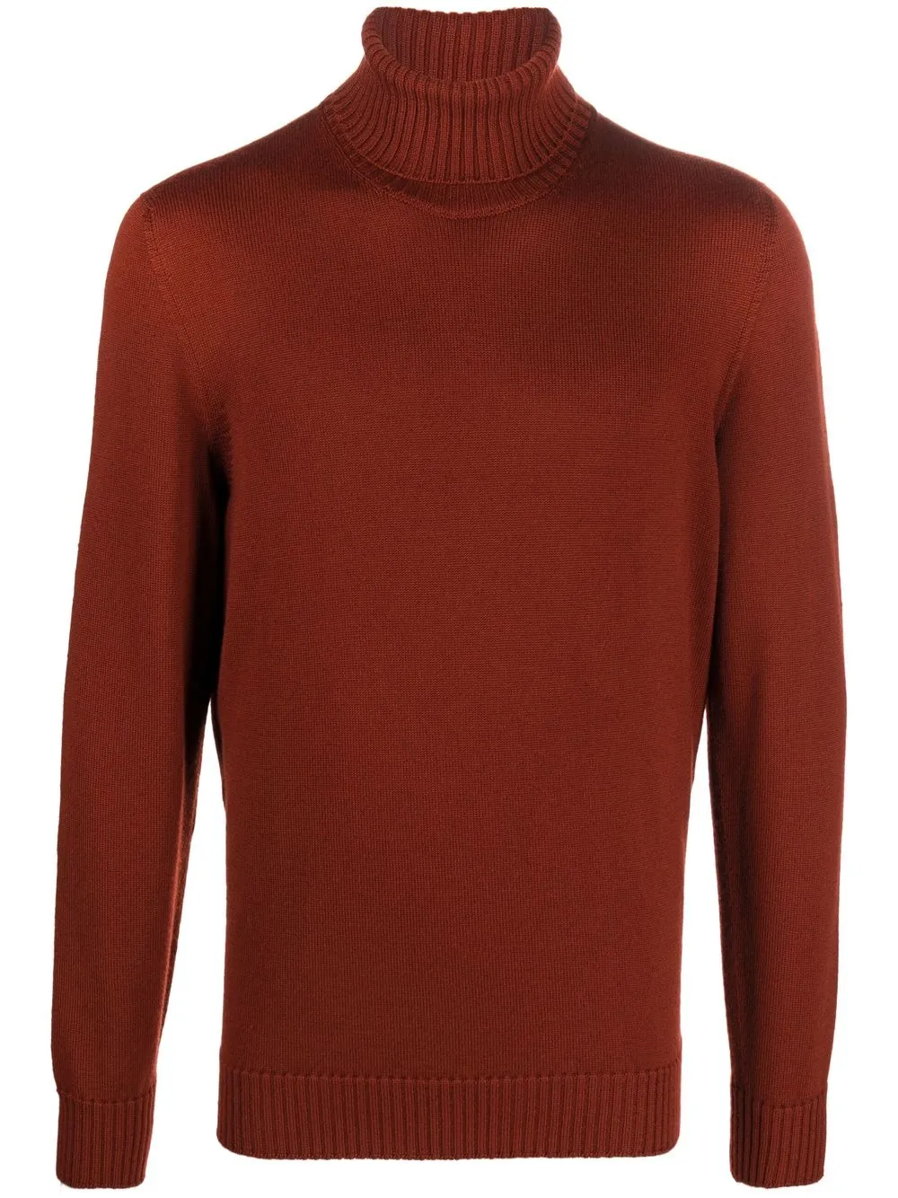 

Drumohr roll neck merino jumper - Brown