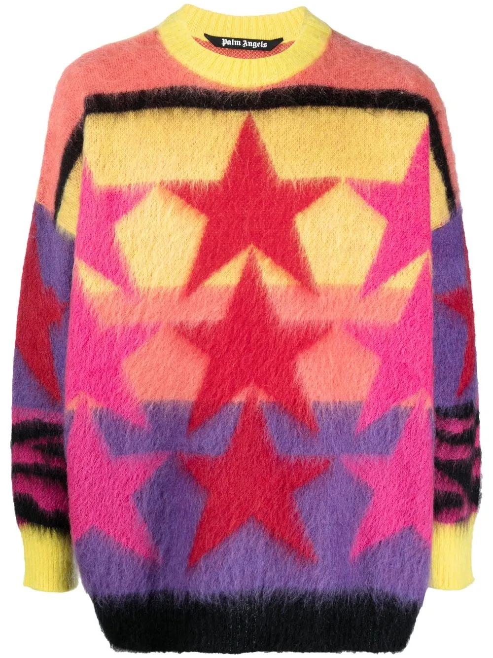 

Palm Angels suéter con estrellas en intarsia - Amarillo