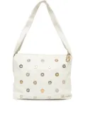 CHANEL Pre-Owned 2006-2008 diamond-quilted eyelet-engraved shoulder bag - White