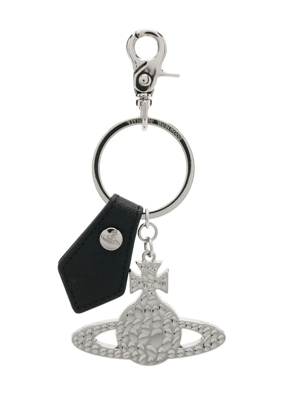 

Vivienne Westwood Orb-plaque detail keyring - Silver