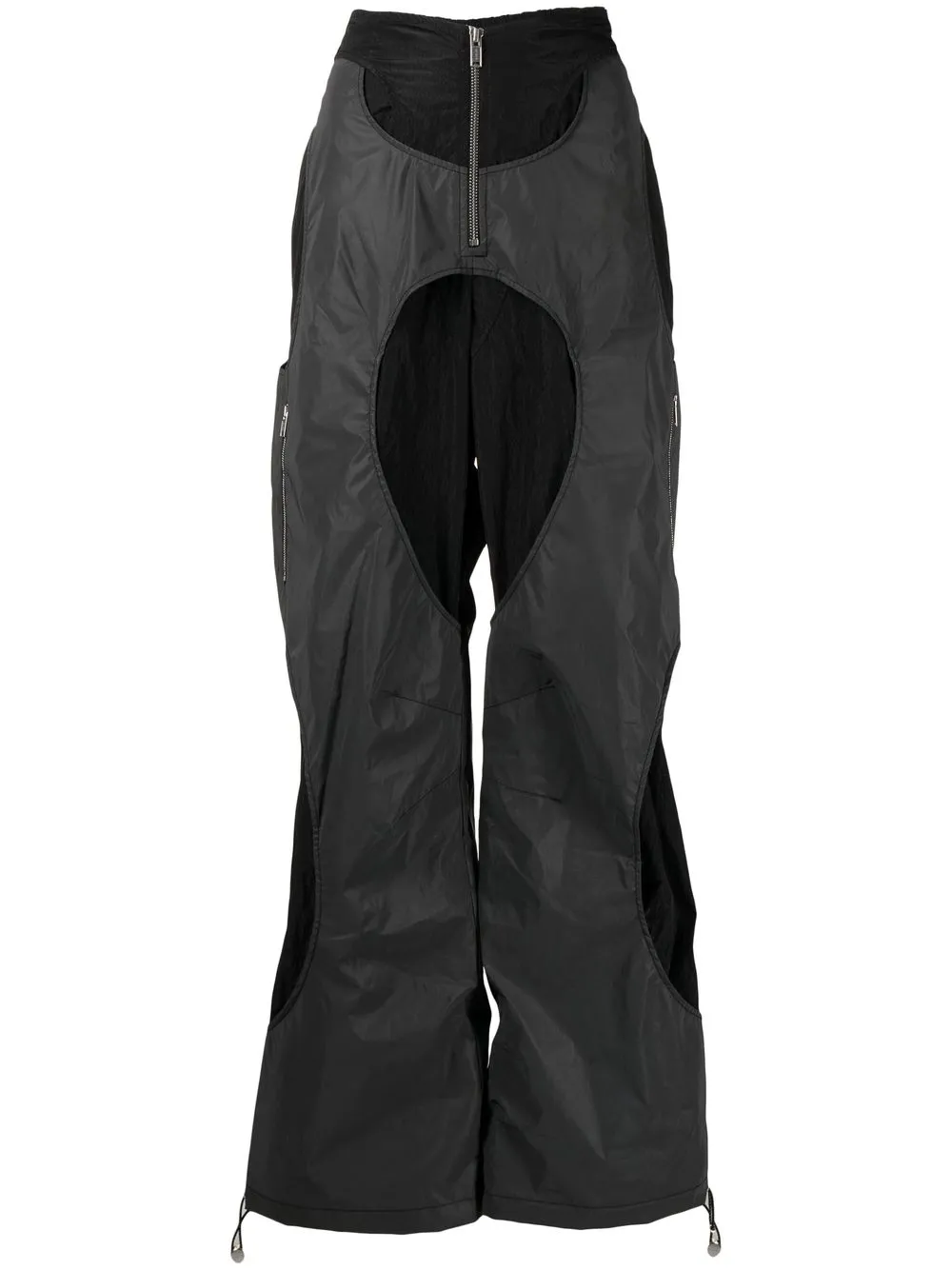 

Dion Lee pantalones anchos reflectante - Negro