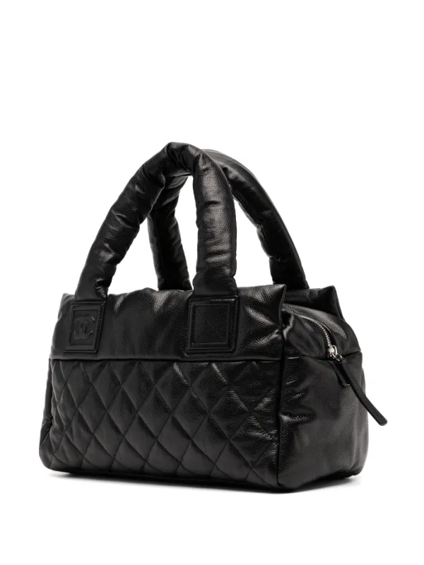 chanel tote travel bag Chanel Shopping Travel Tote Plush Diamond Quilted Caviar Leather