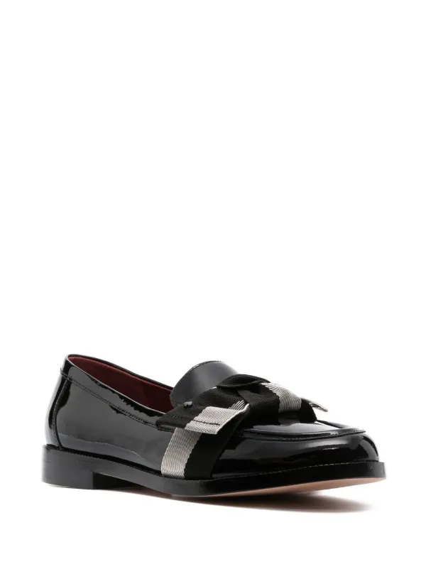 24mm bow detail leather loafers