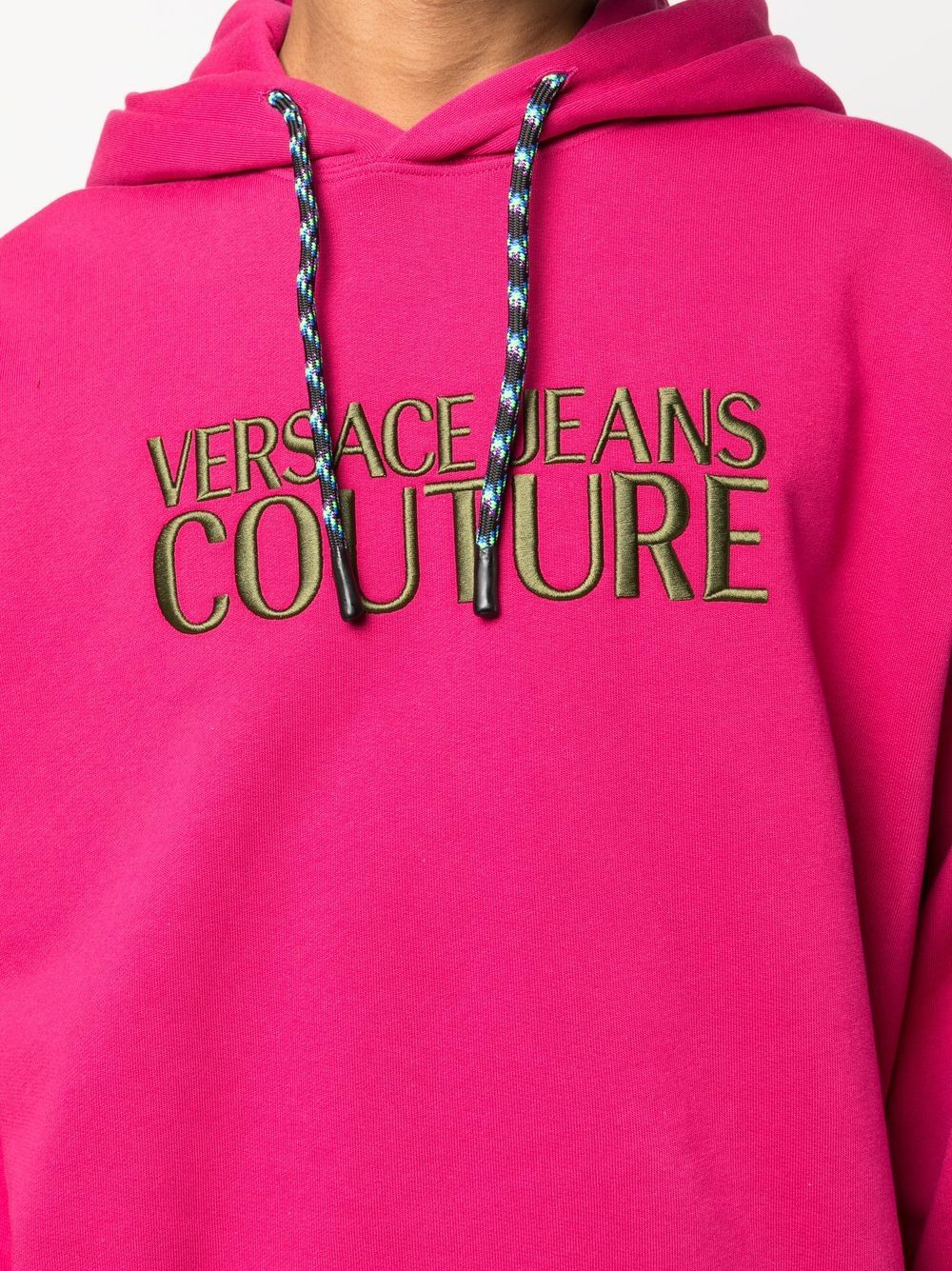 Versace Jeans Couture logo-embroidered hoodie