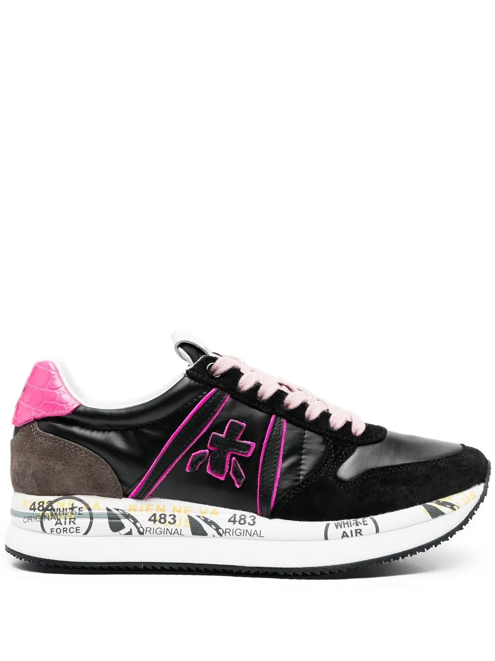 

Premiata zapatillas Conny con cordones - Negro