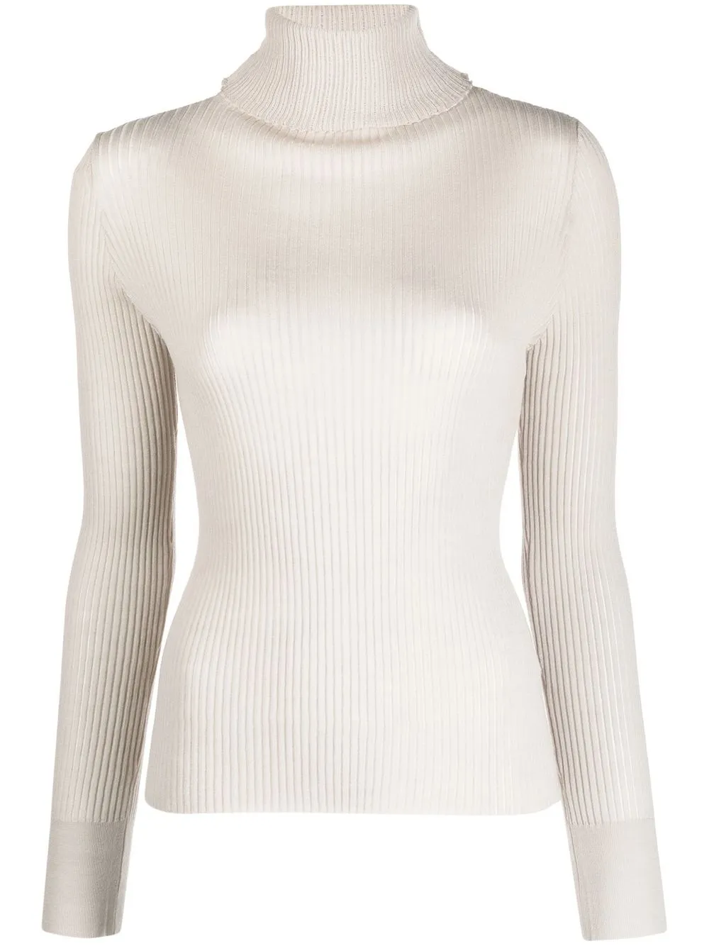 

Roberto Collina rib-knit merino wool roll neck jumper - Neutrals