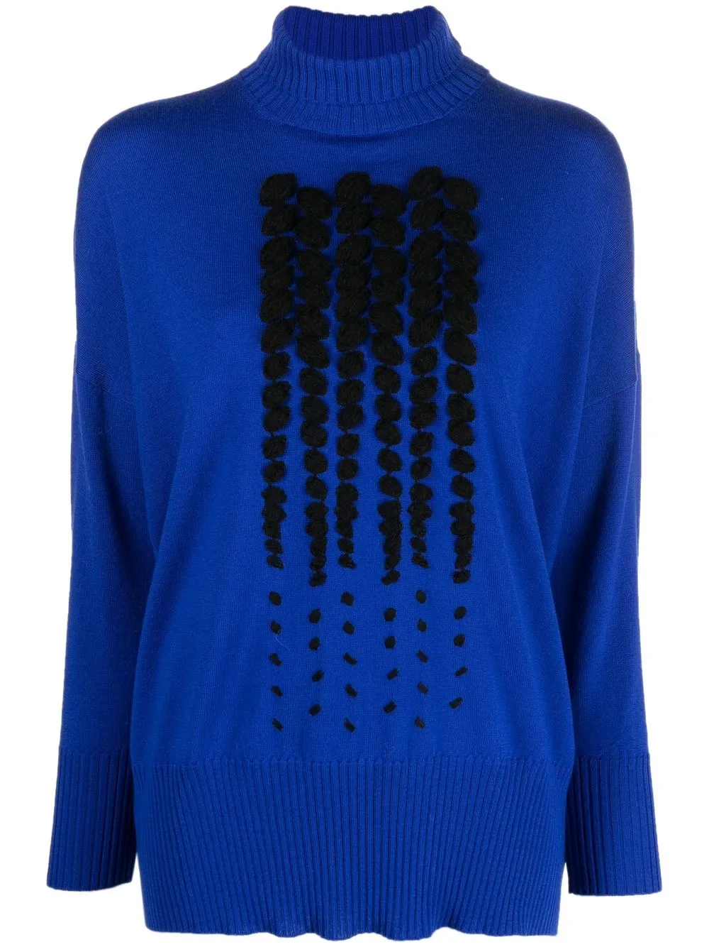 

PierAntonioGaspari embroidered-detail roll-neck jumper - Blue