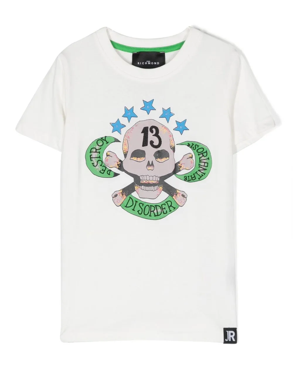 

John Richmond Junior skull-print cotton T-Shirt - White